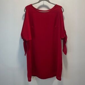 SHEIN Red Dress with Split Sleeves